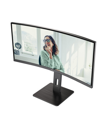AOC CU34P3CV tietokoneen litteä näyttö 86,4 cm (34") 3440 x 1440 pikseliä UltraWide Quad HD LED Musta