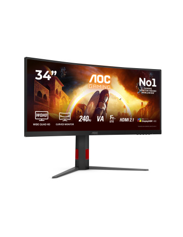 AOC G4 CU34G4Z computer monitor 34" 3440 x 1440 pixels Wide Quad HD LED Black, Red