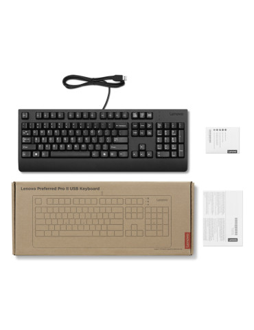 Lenovo 4Y41R64620 keyboard Home Office USB Kazakh Black