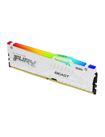Kingston Technology FURY Beast 64GB 6000MT s DDR5 CL30 DIMM (Kit of 2) White RGB EXPO