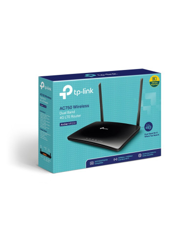 TP-Link Archer MR200 trådlös router Snabb Ethernet Dual-band (2,4 GHz   5 GHz) 4G Svart