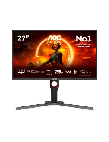 AOC G3 Q27G3XMN BK computer monitor 27" 2560 x 1440 pixels 2K Ultra HD LED Black, Red