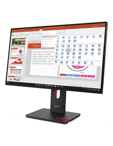 Lenovo ThinkVision T27-40 tietokoneen litteä näyttö 68,6 cm (27") 1920 x 1080 pikseliä Full HD LED Musta