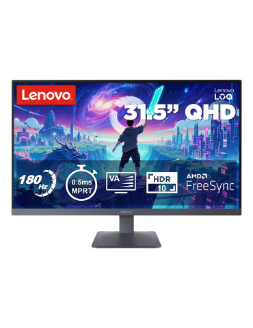 Lenovo LOQ 32Q-10 computer monitor 31.5" 2560 x 1440 pixels Wide Quad HD LED Gray