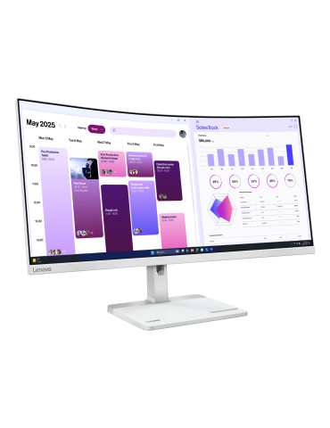 Lenovo L34W-4C computer monitor 34" 3440 x 1440 pixels UltraWide Quad HD LED Gray