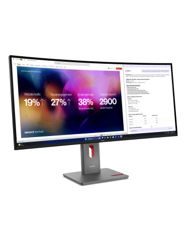 Lenovo ThinkVision P40WD-40 computer monitor 39.7" 5120 x 2160 pixels LCD Black