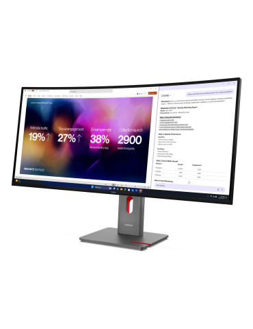 Lenovo ThinkVision P40WD-40 computer monitor 39.7" 5120 x 2160 pixels LCD Black