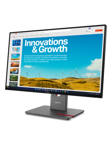 Lenovo ThinkVision P24QD-40 tietokoneen litteä näyttö 60,5 cm (23.8") 2560 x 1440 pikseliä Quad HD LCD Musta