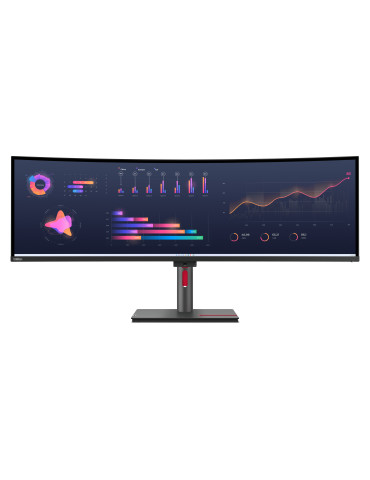 Lenovo ThinkVision P49w-30 tietokoneen litteä näyttö 124,5 cm (49") 5120 x 1440 pikseliä Dual WQHD LED Musta