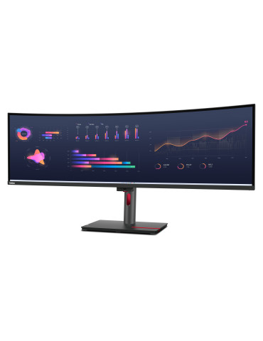 Lenovo ThinkVision P49w-30 tietokoneen litteä näyttö 124,5 cm (49") 5120 x 1440 pikseliä Dual WQHD LED Musta