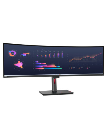 Lenovo ThinkVision P49w-30 tietokoneen litteä näyttö 124,5 cm (49") 5120 x 1440 pikseliä Dual WQHD LED Musta