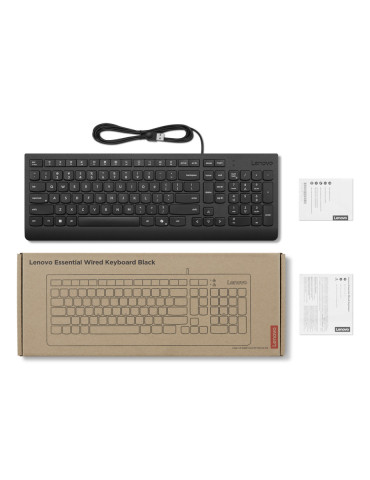 Lenovo 4Y41R64666 näppäimistö Koti  Toimisto USB Suomi, Ruotsi Musta