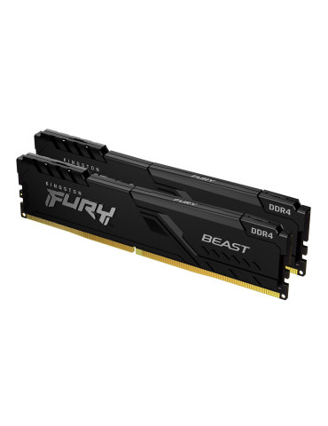 Kingston Technology FURY Beast 32GB 3200MT s DDR4 CL16 DIMM (Kit of 2) 1Gx8 Black