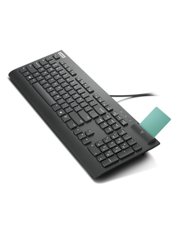 Lenovo Smartcard Wired Keyboard II näppäimistö Koti  Toimisto USB Suomi, Ruotsi Musta