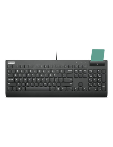 Lenovo Smartcard Wired Keyboard II näppäimistö Koti  Toimisto USB Suomi, Ruotsi Musta