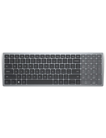 DELL KB740 näppäimistö Office RF Wireless + Bluetooth QWERTY Pohjoismainen Harmaa, Musta