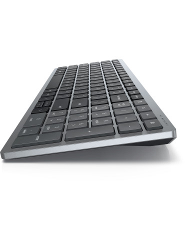 DELL KB740 näppäimistö Office RF Wireless + Bluetooth QWERTY Pohjoismainen Harmaa, Musta