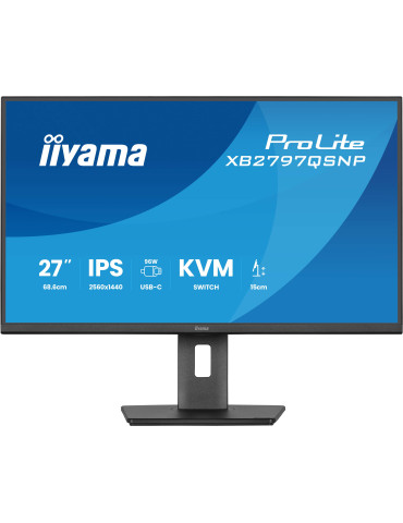 iiyama ProLite XB2797QSNP-B1 tietokoneen litteä näyttö 68,6 cm (27") 2560 x 1440 pikseliä Quad HD LCD Musta
