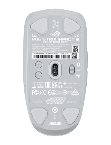 ASUS ROG Strix Impact III Wireless mouse Gaming Ambidextrous RF Wireless + Bluetooth Optical 36000 DPI