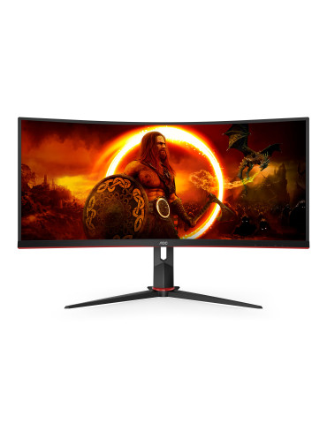 AOC G2 CU34G2XP computer monitor 34" 3440 x 1440 pixels UltraWide Quad HD LED Black, Red