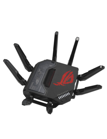ASUS ROG Rapture GT-BE98 wireless router 10 Gigabit Ethernet Quad-band (2.4 GHz   5 GHz-1   5 GHz-2   6 GHz) Black