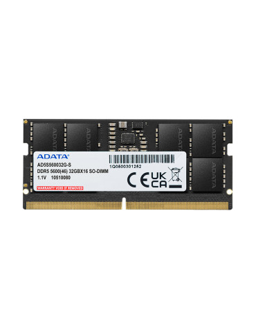 ADATA Premier memory module 16 GB 1 x 16 GB DDR5 262-pin SO-DIMM ECC