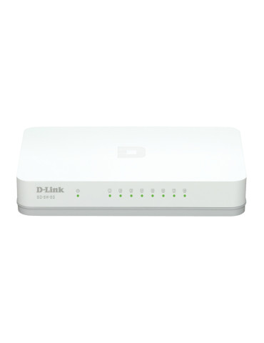 D-Link GO-SW-8G E verkkokytkin Hallitsematon Gigabit Ethernet (10 100 1000) Valkoinen