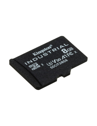 Kingston Technology 8GB microSDHC Industrial C10 A1 pSLC -kortti + SD-sovitin