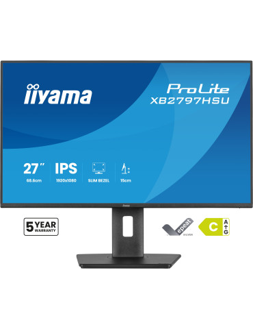iiyama ProLite XB2797HSU-B1 platta pc-skärmar 68,6 cm (27") 1920 x 1080 pixlar Full HD LED Svart
