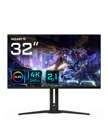 GIGABYTE AORUS FO32U2P platta pc-skärmar 80 cm (31.5") 3840 x 2160 pixlar 4K Ultra HD OLED Svart