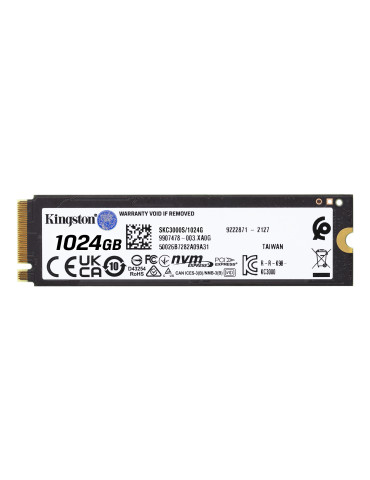 Kingston Technology KC3000 1 TB M.2 PCI Express 4.0 NVMe 3D TLC
