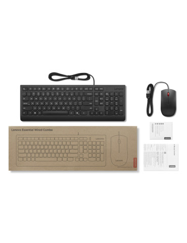 Lenovo 4X31R64433 keyboard Mouse included Home Office USB Finnish, Swedish Black