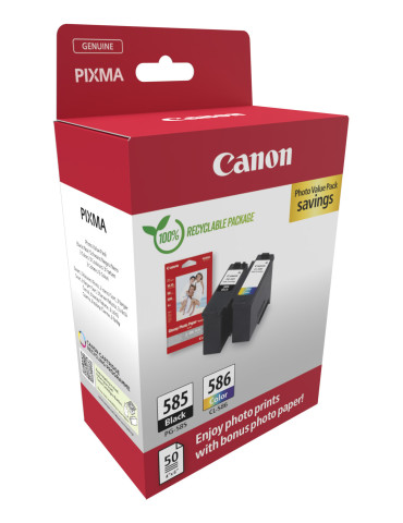 Canon PG-585 CL-586 PVP bläckpatroner 2 styck Original Svart, Cyan, Magenta, Gul