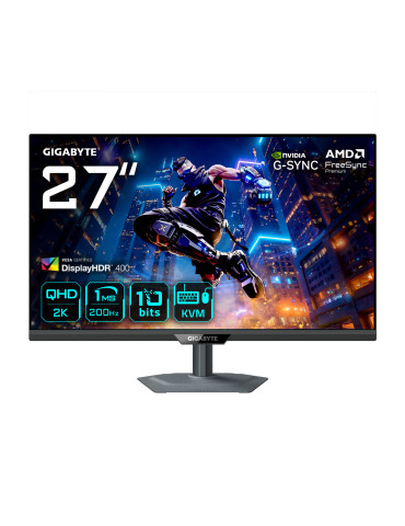 GIGABYTE M27Q2 QD tietokoneen litteä näyttö 68,6 cm (27") 2560 x 1440 pikseliä Quad HD LED Musta