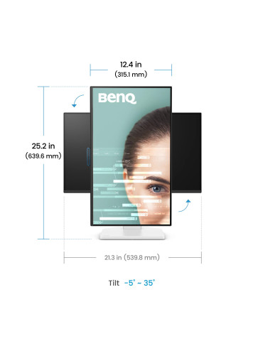 BenQ GW2490TC platta pc-skärmar 61 cm (24") 1920 x 1080 pixlar Full HD LED Svart, Vit