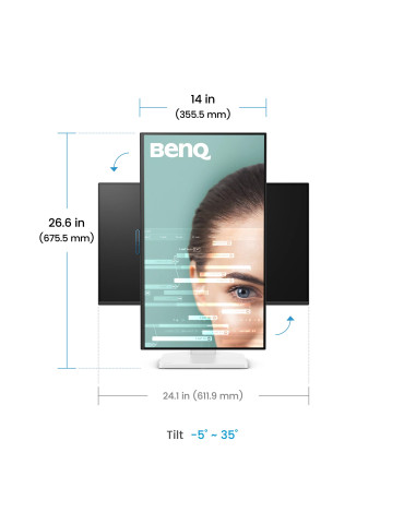 BenQ GW2790TC platta pc-skärmar 68,6 cm (27") 1920 x 1080 pixlar Full HD LCD Svart, Vit