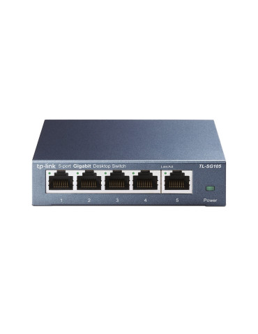 TP-Link TL-SG105 verkkokytkin Hallitsematon L2 Gigabit Ethernet (10 100 1000) Musta