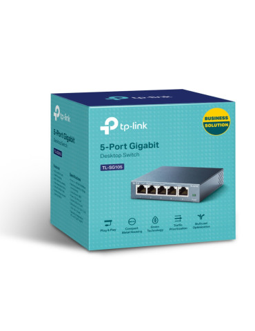 TP-Link TL-SG105 verkkokytkin Hallitsematon L2 Gigabit Ethernet (10 100 1000) Musta