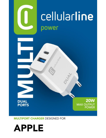 Cellularline 8018080414091 Smartphone, Universal Vit AC inomhus