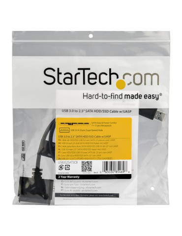 StarTech.com USB3S2SAT3CB laptop dock port replicator Black