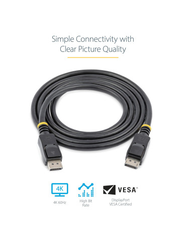StarTech.com DISPL2M DisplayPort cable 78.7" (2 m) Black