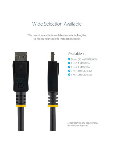 StarTech.com DISPL2M DisplayPort cable 78.7" (2 m) Black