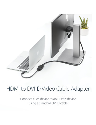 StarTech.com HDDVIMF8IN video cable adapter 7.87" (0.2 m) HDMI DVI-D Black