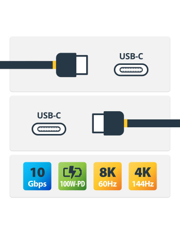 StarTech.com USB31C5C1M USB cable USB 3.2 Gen 2 (3.1 Gen 2) 39.4" (1 m) USB C Black
