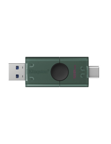 Kingston Technology DataTraveler DuoG2 USB-sticka 128 GB USB Type-A   USB Type-C 3.2 Gen 1 (3.1 Gen 1) Svart, Grön