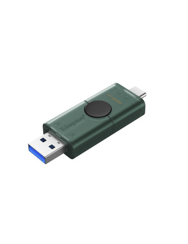 Kingston Technology DataTraveler DuoG2 USB-sticka 128 GB USB Type-A   USB Type-C 3.2 Gen 1 (3.1 Gen 1) Svart, Grön