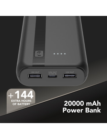 Cellularline 8018080481963 Litium-Ion (Li-Ion) 20000 mAh Svart