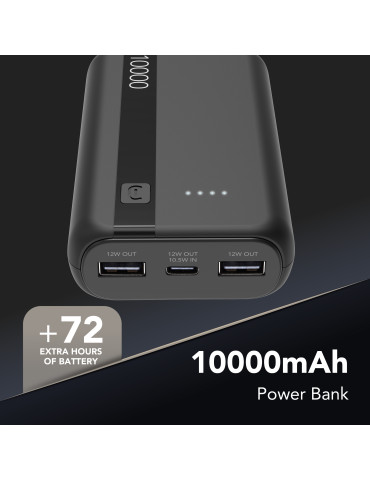 Cellularline 8018080481956 Litium-Ion (Li-Ion) 10000 mAh Svart