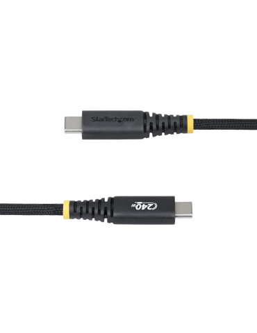 StarTech.com 1 m USB-C-laddningskabel, hållbar och mycket flexibel, 240 W (5 A) PD EPR, USB 2.0-laddningskabel för bärbar