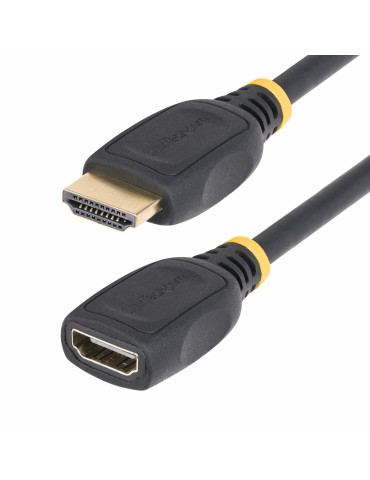 StarTech.com 2 m HDMI 2.0-förlängningskabel, HDMI-portskyddskabel med hög hastighet, 4K 60 Hz, HDMI-förlängningssladd (hane